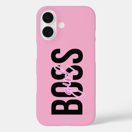 Girl Boss Pink Black Case-Mate iPhone Hülle (Rückseite)