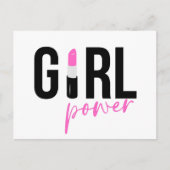 Girl Boss Pink Black Feiertagspostkarte (Vorderseite)