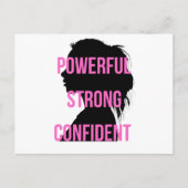 Girl Boss Pink Black Feiertagspostkarte (Vorderseite)