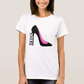 Girl Boss Pink Black T-Shirt (Vorderseite)