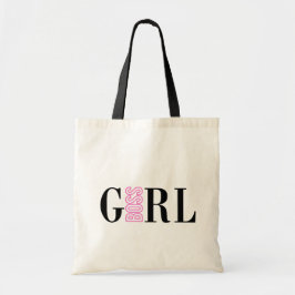 Girl Boss Pink Black Tragetasche