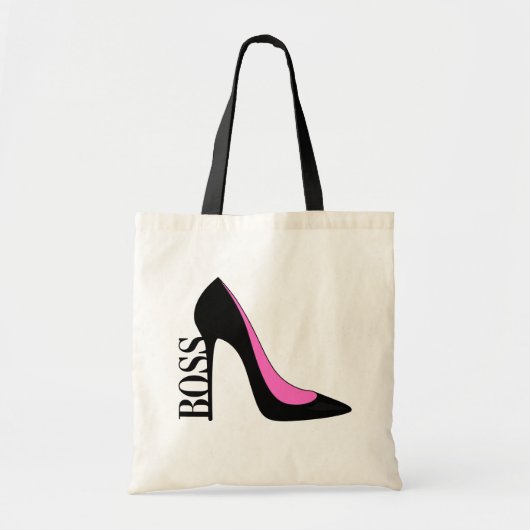 Girl Boss Pink Black Tragetasche (Vorne)