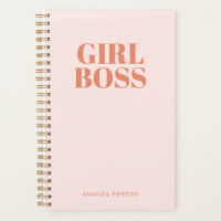 GIRL BOSS Pink Red Retro Calligraphy Plane