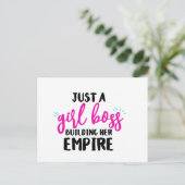 Girl Boss Postkarte (Stehend Vorderseite)