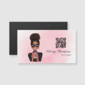 Girl Boss QR Code Magnetkarte (Vorne/Hinten)