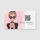 Girl Boss QR Code Magnetkarte (Vorderseite)