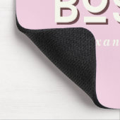 Girl Boss Retro Minimal Pink  Mousepad (Ecke)