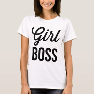 GIRL BOSS   Retro Typografie T - Shirt der Frauen