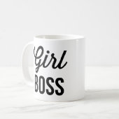GIRL BOSS | Retro-Typografie-Tasse Tasse (Vorderseite Links)