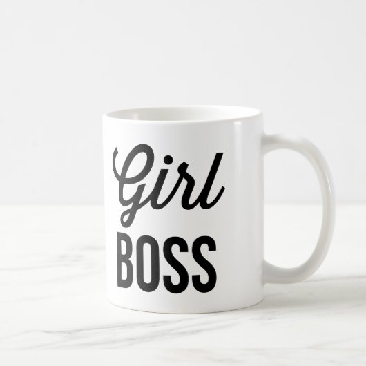 GIRL BOSS | Retro-Typografie-Tasse Tasse (Rechts)