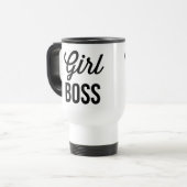 GIRL BOSS | Retro Typografy Travel Mug Reisebecher (Vorderseite Links)