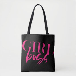 Girl Boss | Rosa auf schwarz | Modern Tasche
