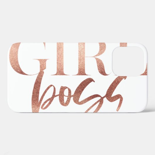 Girl Boss | Rose Schwarzer Text | Case-Mate iPhone Hülle (Rückseite (Horizontal))