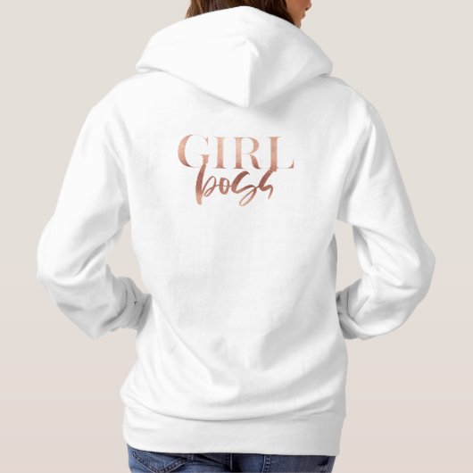 Girl Boss | Rose Schwarzer Text | Hoodie (Rückseite)