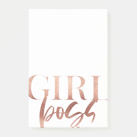 Girl Boss | Rose Schwarzer Text | Post-it Klebezettel (Vorderseite)