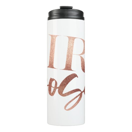 Girl Boss | Rose Schwarzer Text | Thermosbecher (Vorderseite)