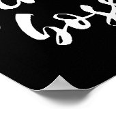 Girl Boss schwarzes Poster (Ecke)