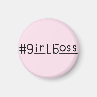 Girl Boss Small Magnet Girl Light Pink