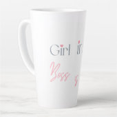 Girl-Boss-Textdesign für Kaffee oder Tee Milchtasse (Linke Ecke)