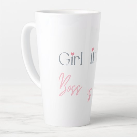 Girl-Boss-Textdesign für Kaffee oder Tee Milchtasse (Linke Ecke)