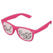 "Girl Boss" Trendy Script Typografie Partybrille (Schrägansicht)