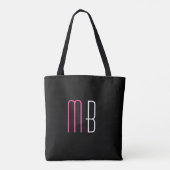 Girl Boss Trendy Typografie Pink White Tasche (Rückseite)