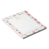 Girl Boss Trendy Vintages Blumenmuster Notizblock (angewinkelt)