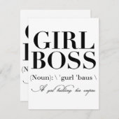 Girl Boss Tshirt, Girl Boss Begleitkarte (Vorne/Hinten)