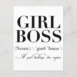 Girl Boss Tshirt, Girl Boss Begleitkarte