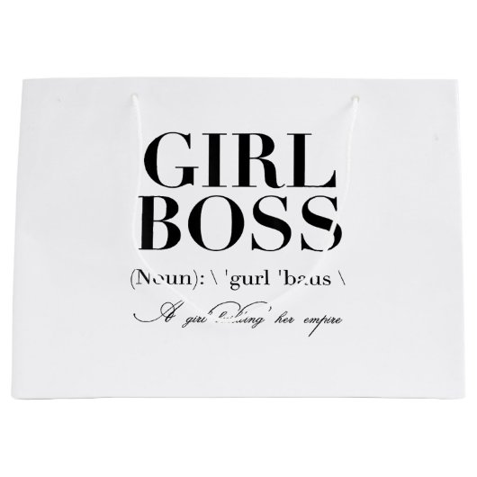 Girl Boss Tshirt, Girl Boss Große Geschenktüte (Vorderseite)