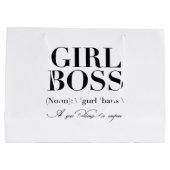 Girl Boss Tshirt, Girl Boss Große Geschenktüte (Rückseite)