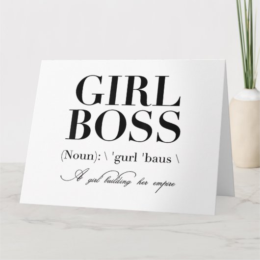 Girl Boss Tshirt, Girl Boss Karte (Vorderseite)