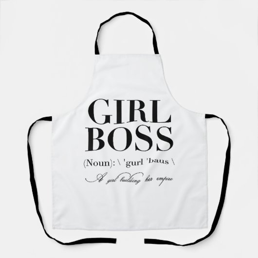 Girl Boss Tshirt, Girl Boss Schürze (Vorderseite)