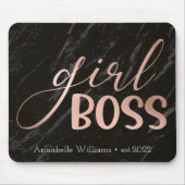 Girl Boss Typografie Jahr etablierte Maus Pad Mousepad (Vorne)