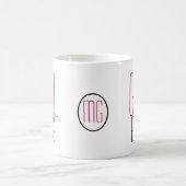 Girl-Boss-Typografie/Monogramm-Initialen Kaffeetasse (Mittel)