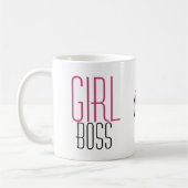 Girl-Boss-Typografie/Monogramm-Initialen Kaffeetasse (Links)