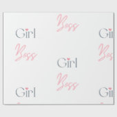 Girl Boss Word Text Girl Design Geschenkpapier (Flach)