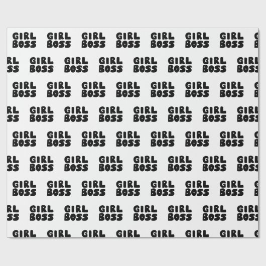 Girl-Boss-Wrapping-Papier Geschenkpapier (Flach)
