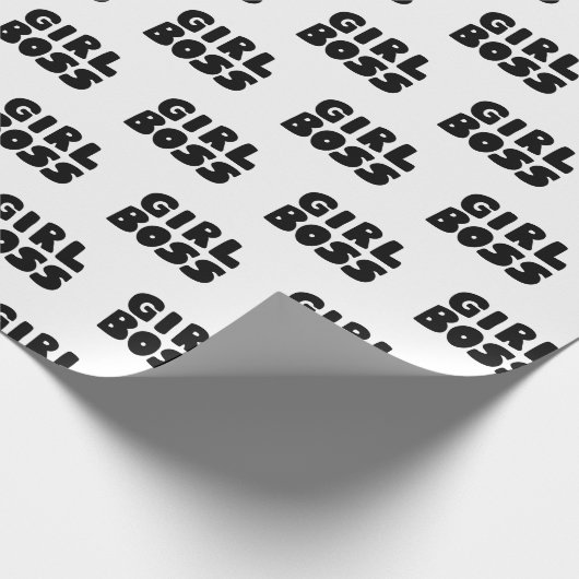 Girl-Boss-Wrapping-Papier Geschenkpapier (Ecke)