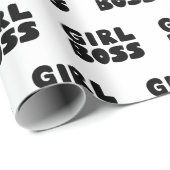 Girl-Boss-Wrapping-Papier Geschenkpapier (Rolleneckpunkt)