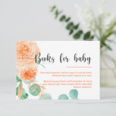 Girl Botanical teal and orange Books for baby Einladung (Stehend Vorderseite)