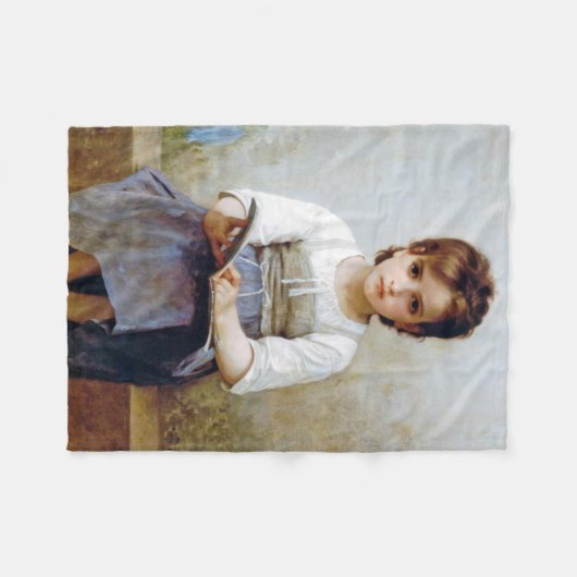 Girl, Bouguereau Fleecedecke (Vorderseite (Horizontal))