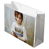 Girl, Bouguereau Große Geschenktüte (Vorderseite Schrägansicht)