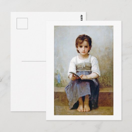 Girl, Bouguereau Postkarte (Vorne/Hinten)