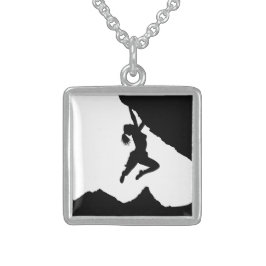 Girl Boulderer und Matterhorn Sterling Silberkette