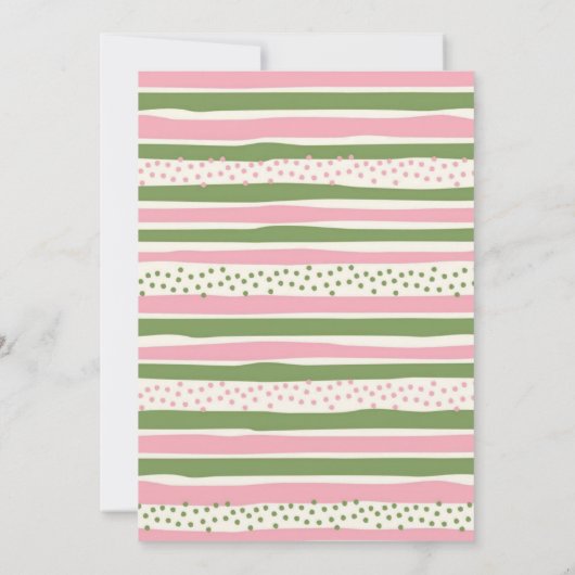 Girl Bow Glitter three is a charm St Patrick Einladung (Rückseite)