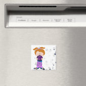 Girl Bowler Magnet (In Situ (Geschirrspüler))