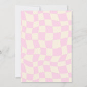 Girl Bowling Geburtstagsparty Rosa Retro Einladung (Rückseite)