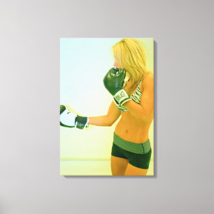 Girl Boxer gepackte Leinwand