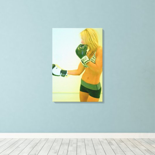 Girl Boxer gepackte Leinwand (Insitu (Holzboden))